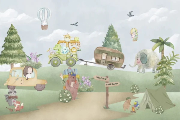 Adventure Animal Camping Wall Poster - Image 2
