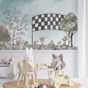 Animal Race Finish Line Wall Poster