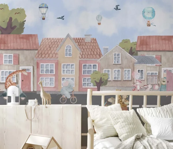 Astonishing Animal Town Adventure Wall Mural