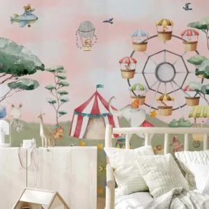Circus Dreamland Wall Mural for Kids