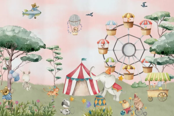 Circus Dreamland Wall Mural for Kids