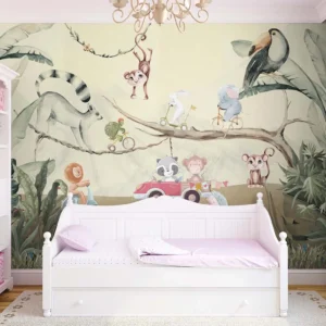 Jungle Adventure Animal Wall Mural