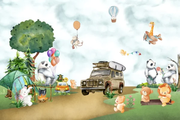 Jungle Adventure Camping Wallpaper