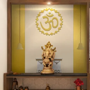 Lord Ganesha Wall Mural with Om Symbol – Elegant Decor