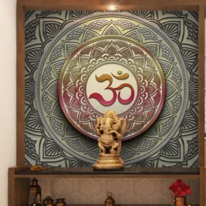 Mandala Om Wall Art for Meditation Spaces