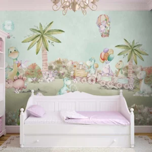 Pastel Dinosaur Wallpaper for Kids