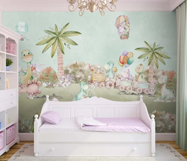 Pastel Dinosaur Wallpaper for Kids