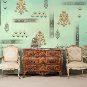 Immerse your walls in royal charm with this pastel Mughal floral artwork—digitally printed with heritage grace and modern precision.