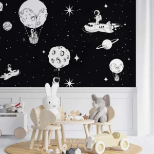 Space Adventure Astronauts Wall Mural