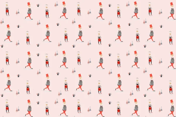 Whimsical Walkers Kids Wall Mural – Stroll in Style - Image 2