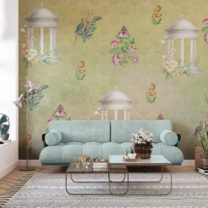 Vintage Garden Pavilion Wall Art Design