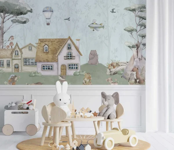 Whimsical Woodland Nursery Wallpaper