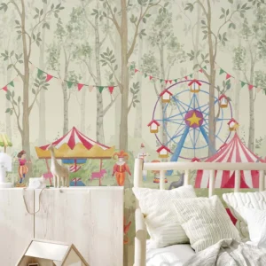 Woodland Carnival Kids Wallpaper