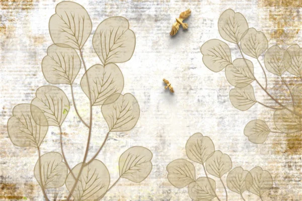 3D botanical wallpaper