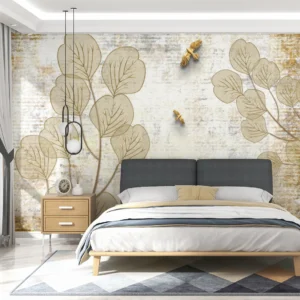 3D botanical wallpaper