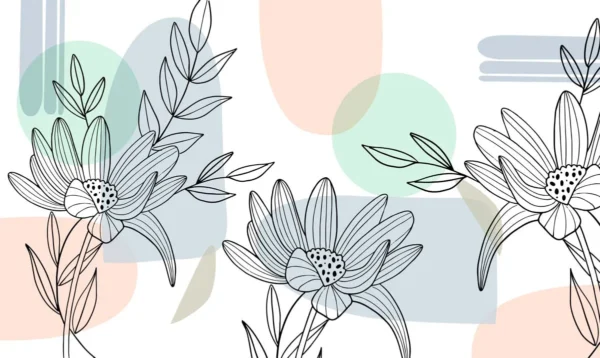 Botanical Whimsy – Modern Minimalist Floral Wall Art