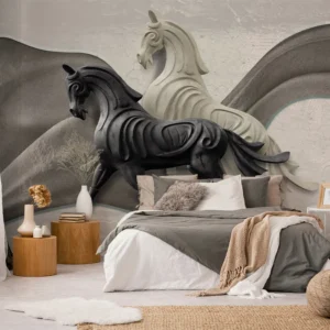 Ethereal Stallions 3D Wall Mural Horse Art