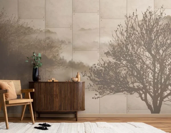 Foggy Forest Wall Mural