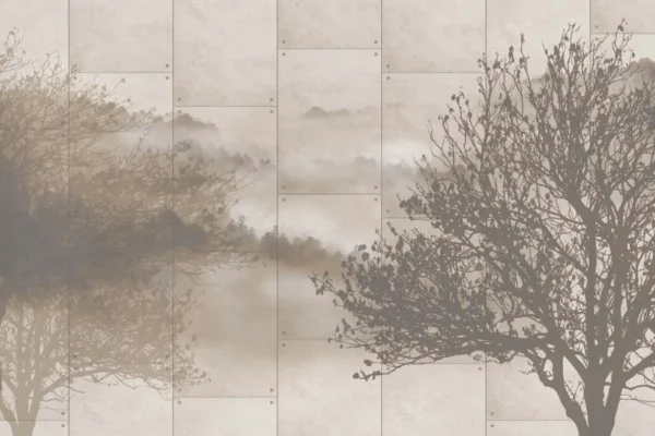 Foggy Forest Wall Mural