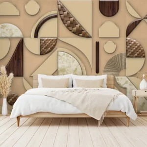 Geometric Harmony 3D Mural Modern Abstract