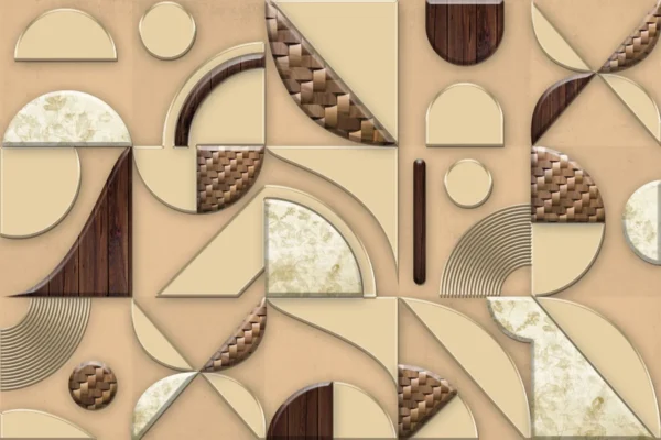 Geometric Harmony 3D Mural Modern Abstract