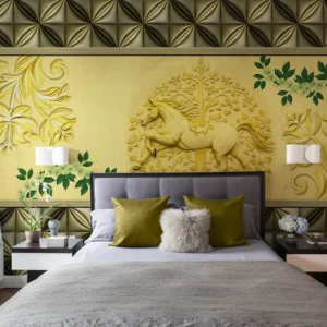 Golden Horse 3D Mural