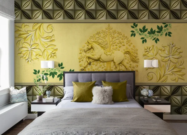 Golden Horse 3D Mural