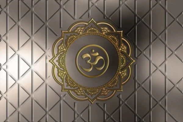 Golden Om Mandala Wall Mural – Sacred & Stylish