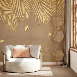 Golden Palm Wall Mural