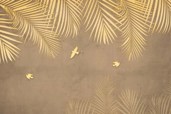 Golden Palm Wall Mural
