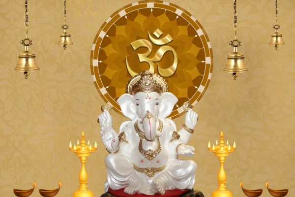 Lord Ganesha Om Wallpaper for Spiritual Ambience