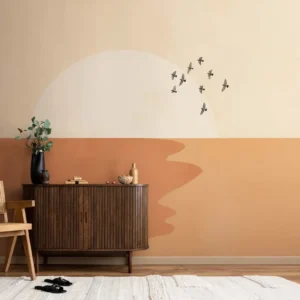 Minimalist Desert Horizon Wall Mural