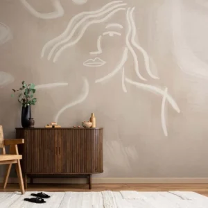 Minimalist Muse Line Art Wall Mural