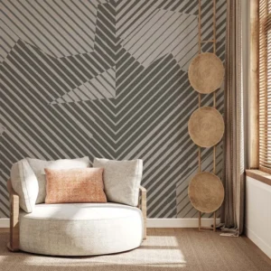 Monochrome Mirage – Optical Illusion Wall Mural