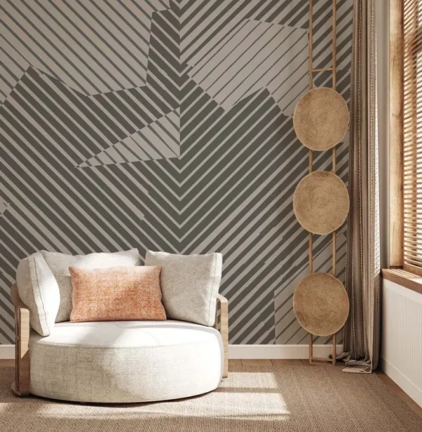 Monochrome Mirage – Optical Illusion Wall Mural