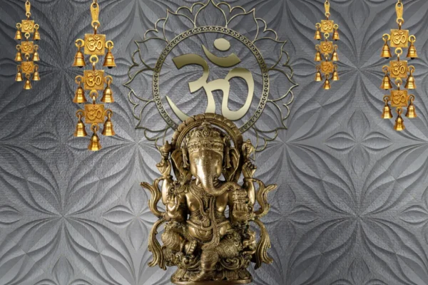 Sacred Ganesha & Om Bells Wall Mural – Lord of Walls