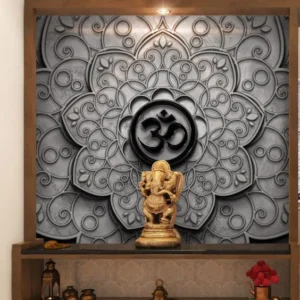 Sacred Om Symbol Wallpaper for Peaceful Interiors