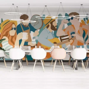 Boho Café Vibes Modern Wall Art