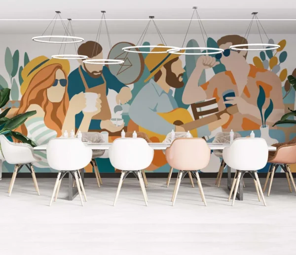Boho Café Vibes Modern Wall Art