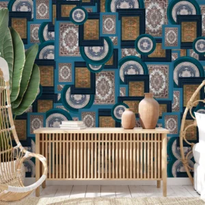 Eclectic Persian Art Frame Wallpaper