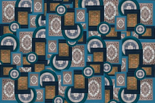 Eclectic Persian Art Frame Wallpaper
