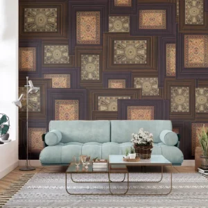 Framed Persian Art Wallpaper Design