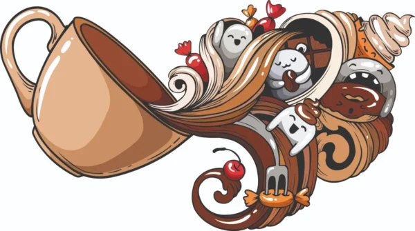 Kawaii Coffee Dream Wall Art