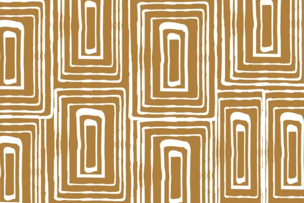 Rustic Maze Geometric Wall Mural – Modern Boho Art