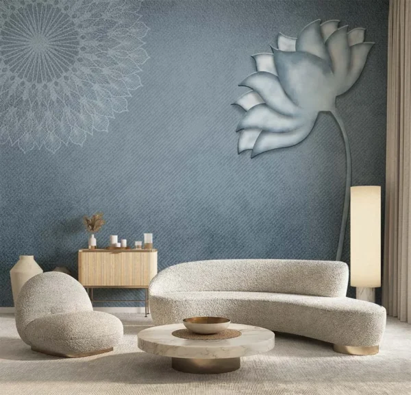 Serene Lotus Wall Mural