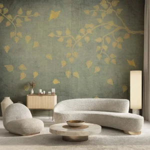 Timeless Fall Bodhi Leaves Wall Mural