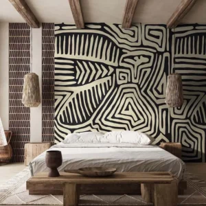 Tribal Maze Abstract Wall Mural