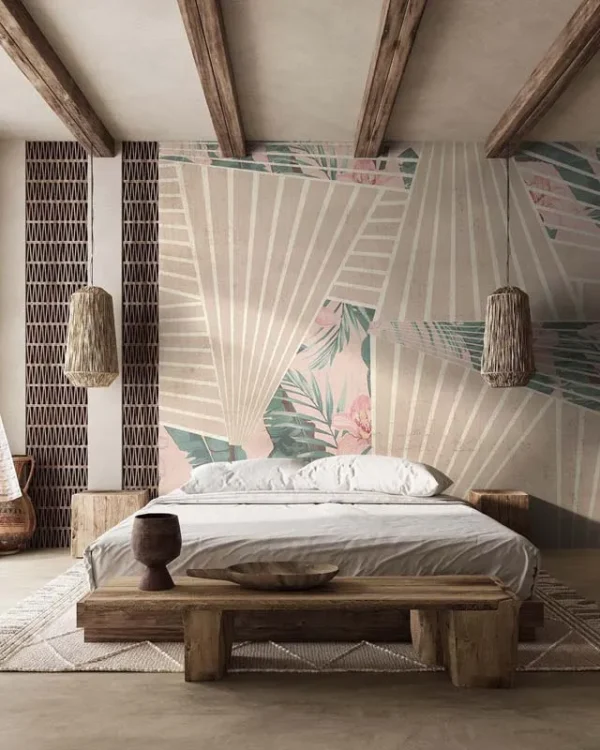 Tropical Geometry Wall Mural Design