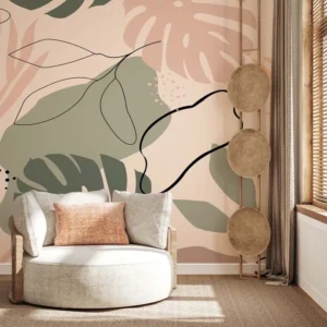 Tropical Harmony Abstract Wall Mural