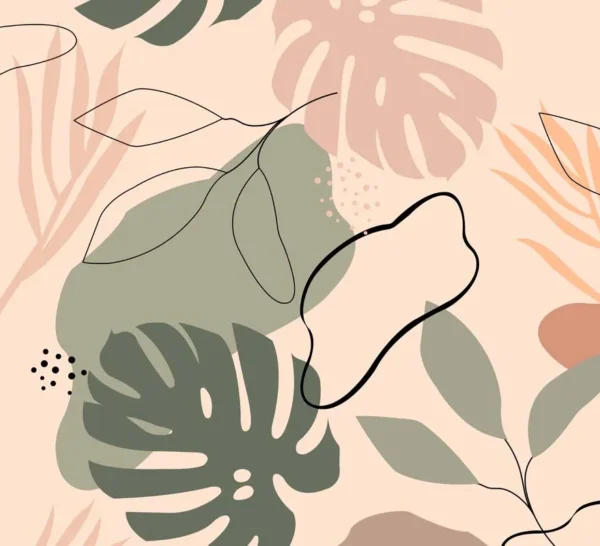 Tropical Harmony Abstract Wall Mural